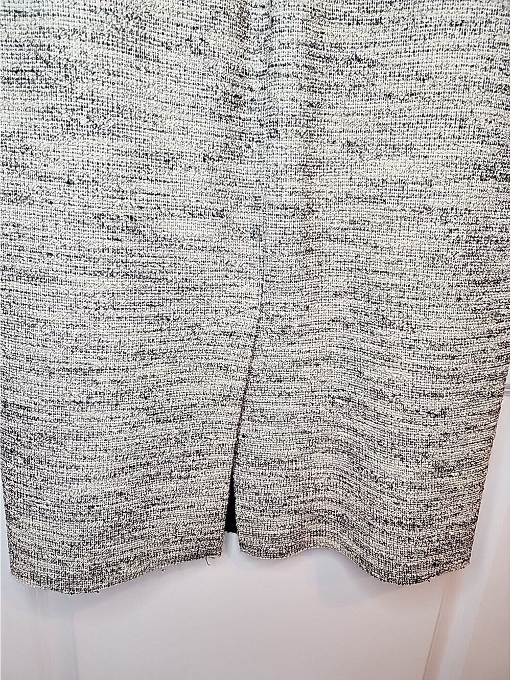 Theory Tweed Sheath Dress Womens L 12 Beige Blk Cotton Blend Sleeveless Career - Picture 6 of 8
